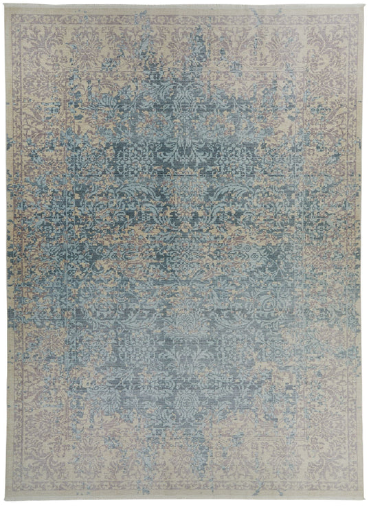 9x12 Purple and Blue Turkish Traditional Rug