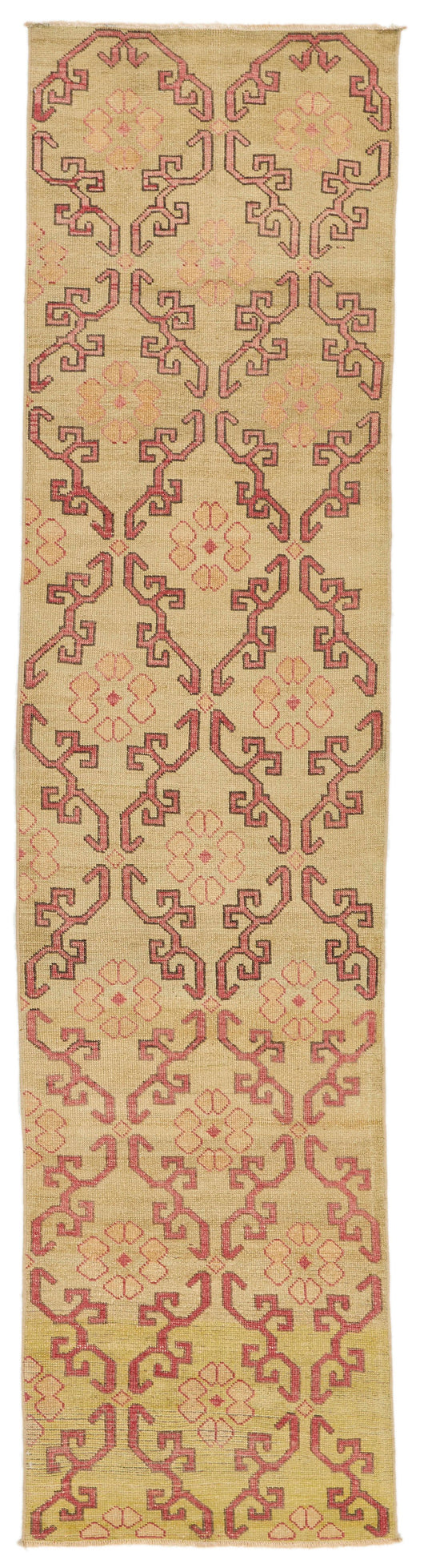 3x11 Red and Green Turkish Tribal Rug