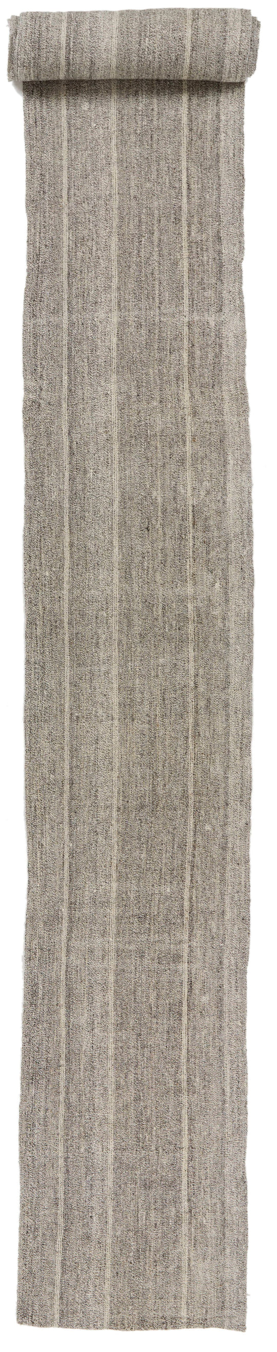 2x37 Gray and Beige Turkish Tribal Runner