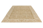 9x10 Brown and Ivory Turkish Oushak Rug