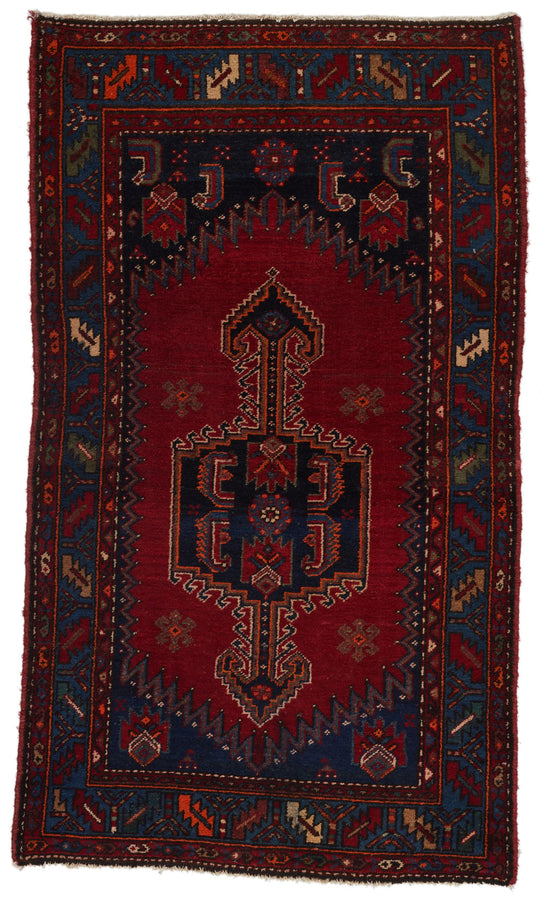 4x6 Red and Green Persian Traditional Rug