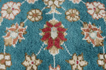 3x4 Blue and Ivory Turkish Silk Rug