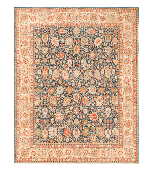 8x10 Blue and White Turkish Traditional Rug