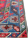 4x6 Red and Navy Anatolian Tribal Rug