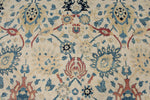 8x10 Ivory and Light Blue Turkish Traditional Rug