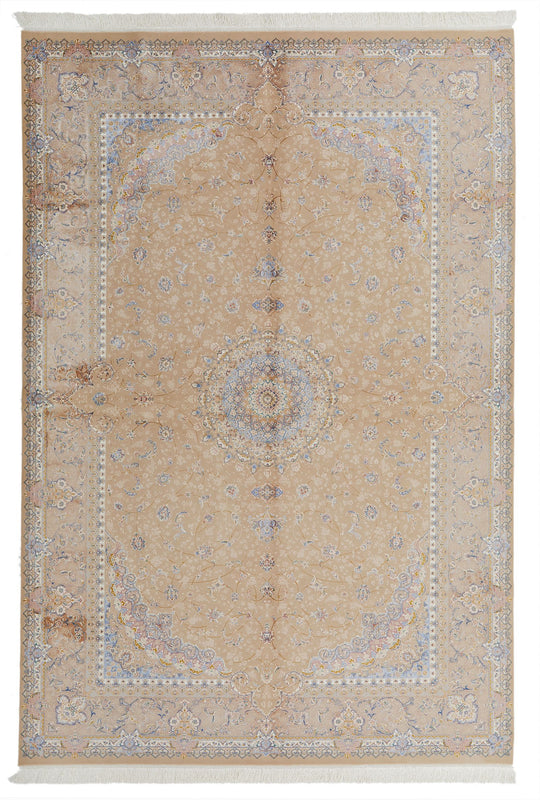 7x10 Brown Turkish Silk Rug