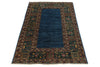 3x5 Navy and Green Traditional Rug