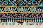 7x10 Blue and Blue Turkish Silk Rug