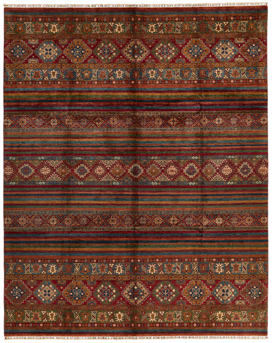 10x13 Multicolor Tribal Rug