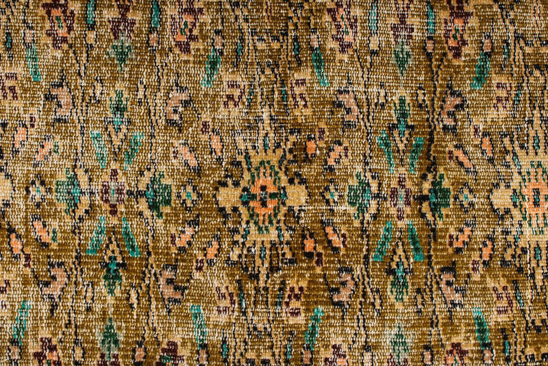 5x8 Olıve Green and Multicolor Turkish Anatolian Rug