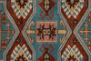 4x6 Burgundy and Multicolor Anatolian Turkish Tribal Rug