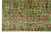 4x7 Green and Multicolor Anatolian Turkish Tribal Rug