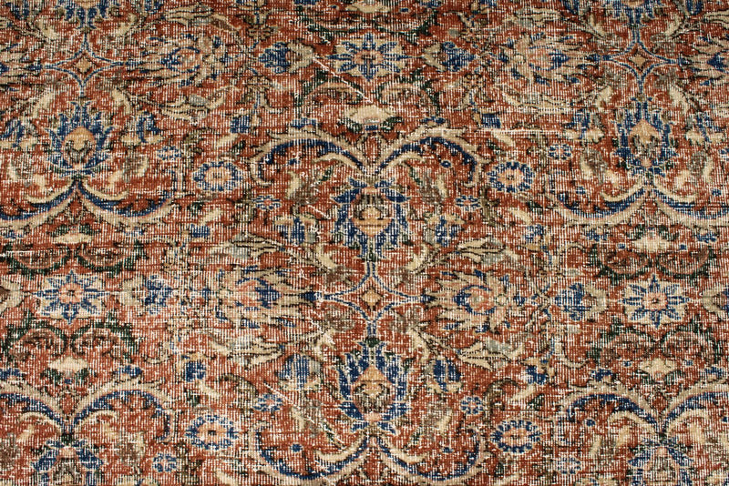 7x9 Brown and Multicolor Anatolian Turkish Tribal Rug