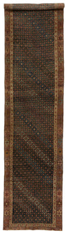 4x15 Brown and Multicolor Anatolian Tribal Runner
