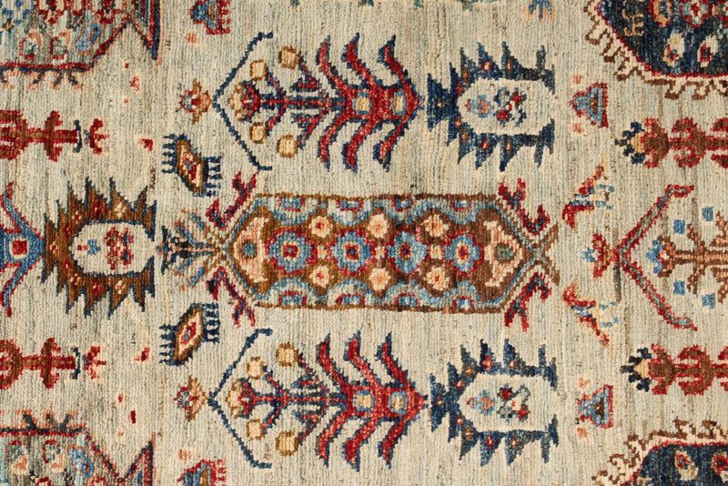 3x10 Gray and Multicolor Turkish Tribal Runner
