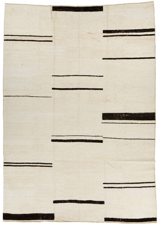 10x14 White Turkish Tribal Rug