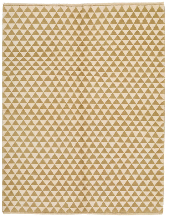 5x7 Ivory and Camel Turkish Tribal Rug