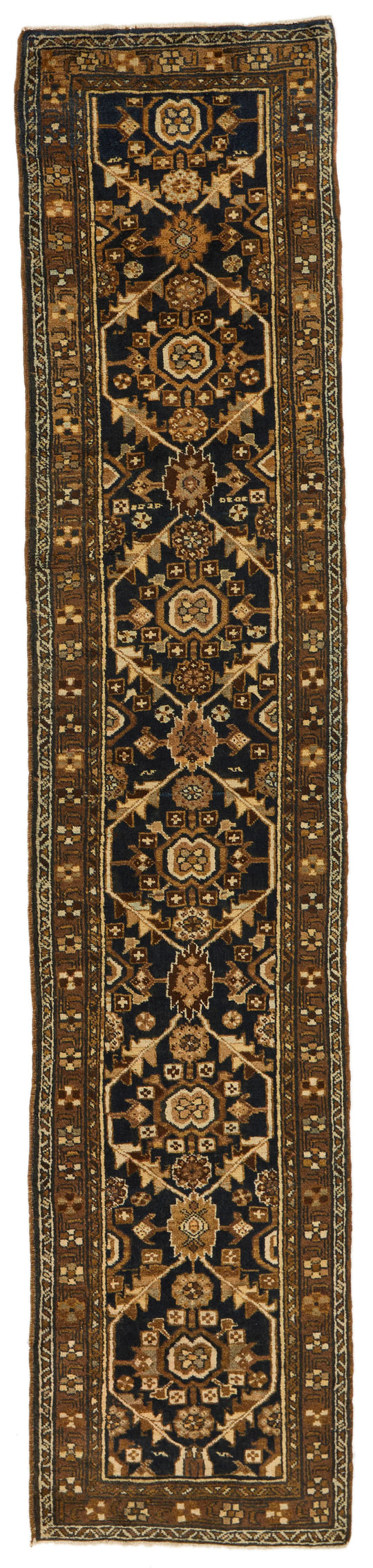 2x10 Charcoal and Brown Persian Runner