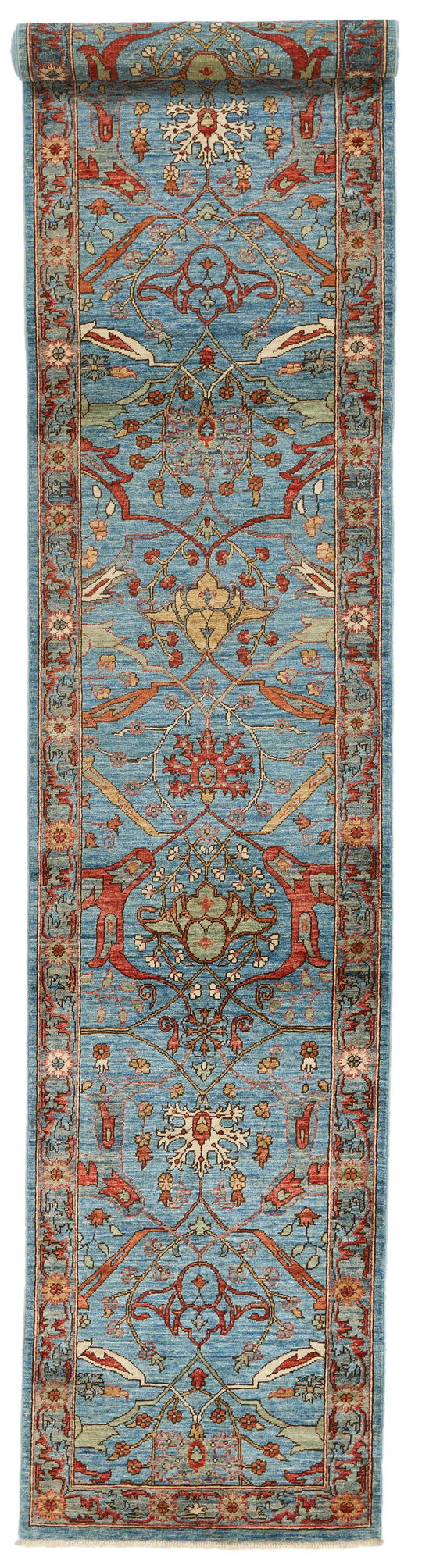 3x16 Blue and Multicolor Anatolian Traditional Runner