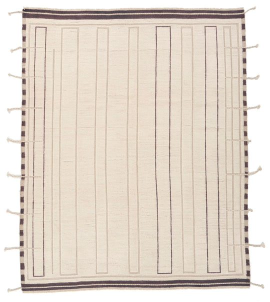 8x10 Beige and Brown Anatolian Tribal Rug