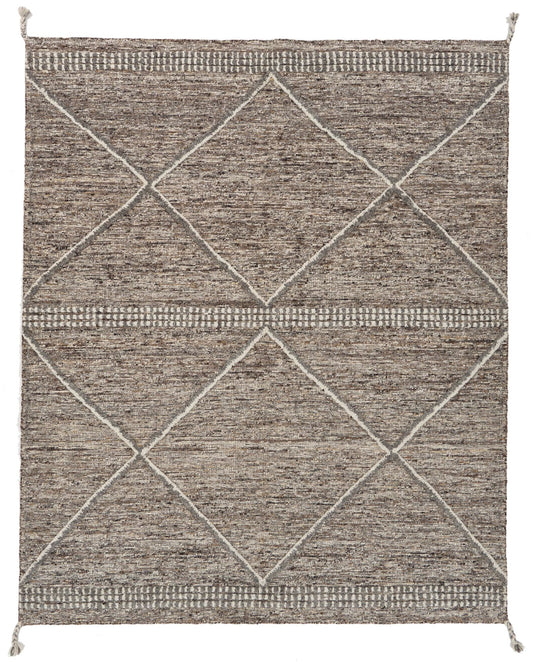 8x10 Brown and Beige Anatolian Traditional Rug