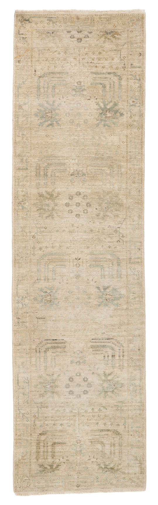 3x10 Beige and Green Anatolian Traditional Runner