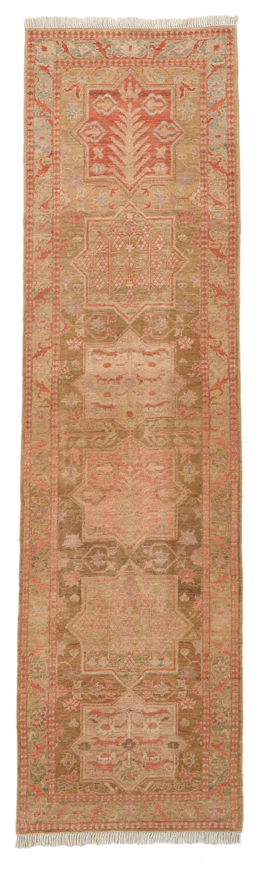3x10 Brown and Blue Anatolian Traditional Runner