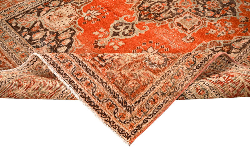 5x7 Orange and Brown Persian Rug
