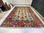 13x16 Beige and Red Turkish Oushak Rug