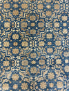 8x9 Blue and Ivory Persian Rug