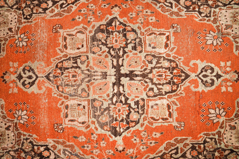 5x7 Orange and Brown Persian Rug