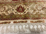 6x8 Gold and Ivory Turkish Silk Rug