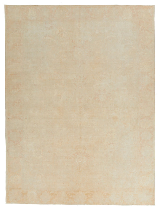 9x12 Ivory and Purple Turkish Traditional Rug