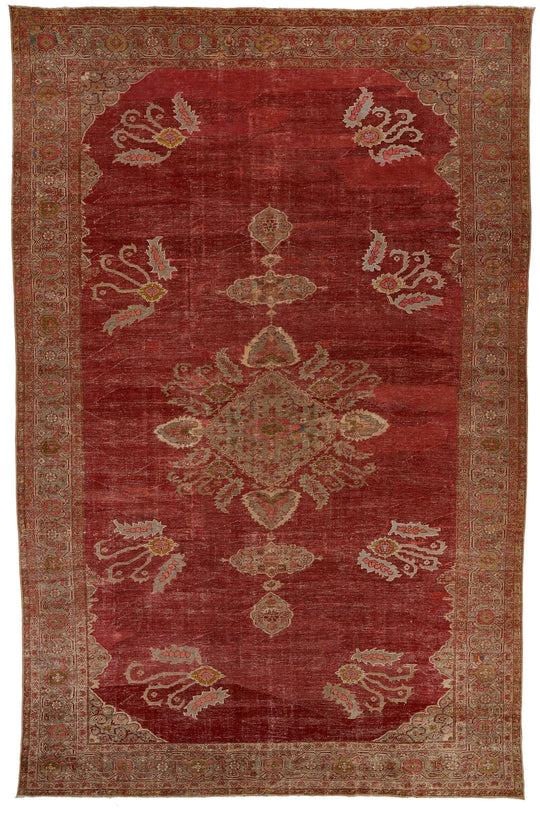 10x16 Red and Green Persian Rug