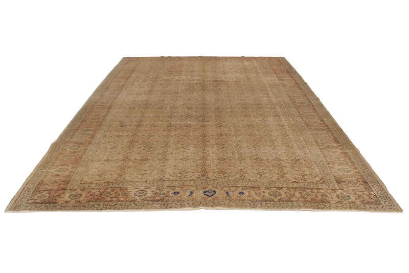 8x12 Ivory And Brown Turkish Traditional Rug