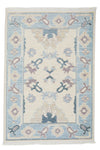 2x3 Beige and Blue Turkish Traditional Rug