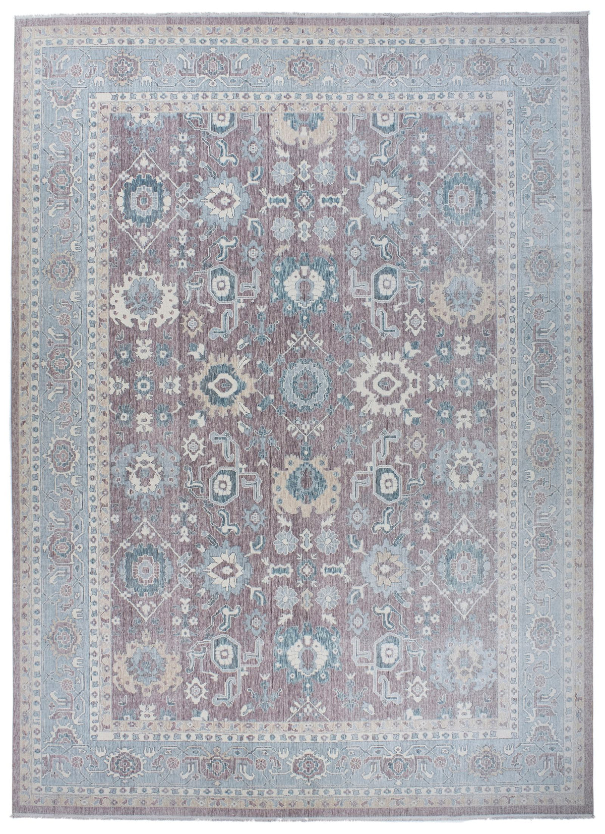 10x14 Purple and Blue Turkish Traditional Rug
