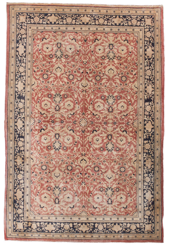 5x7 Beige and Pink Turkish Traditional Rug