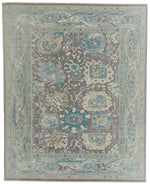 8x10 Purple and Blue Turkish Traditional Rug