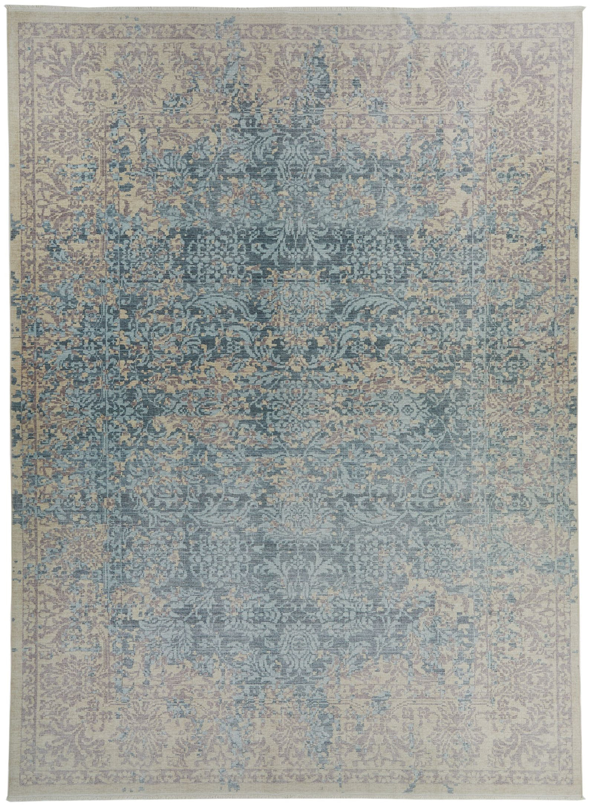 9x12 Purple and Blue Turkish Traditional Rug