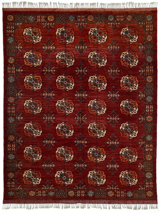 8x10 Red Turkish Tribal Rug