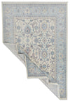 6x10 Ivory and Blue Turkish Traditional Rug