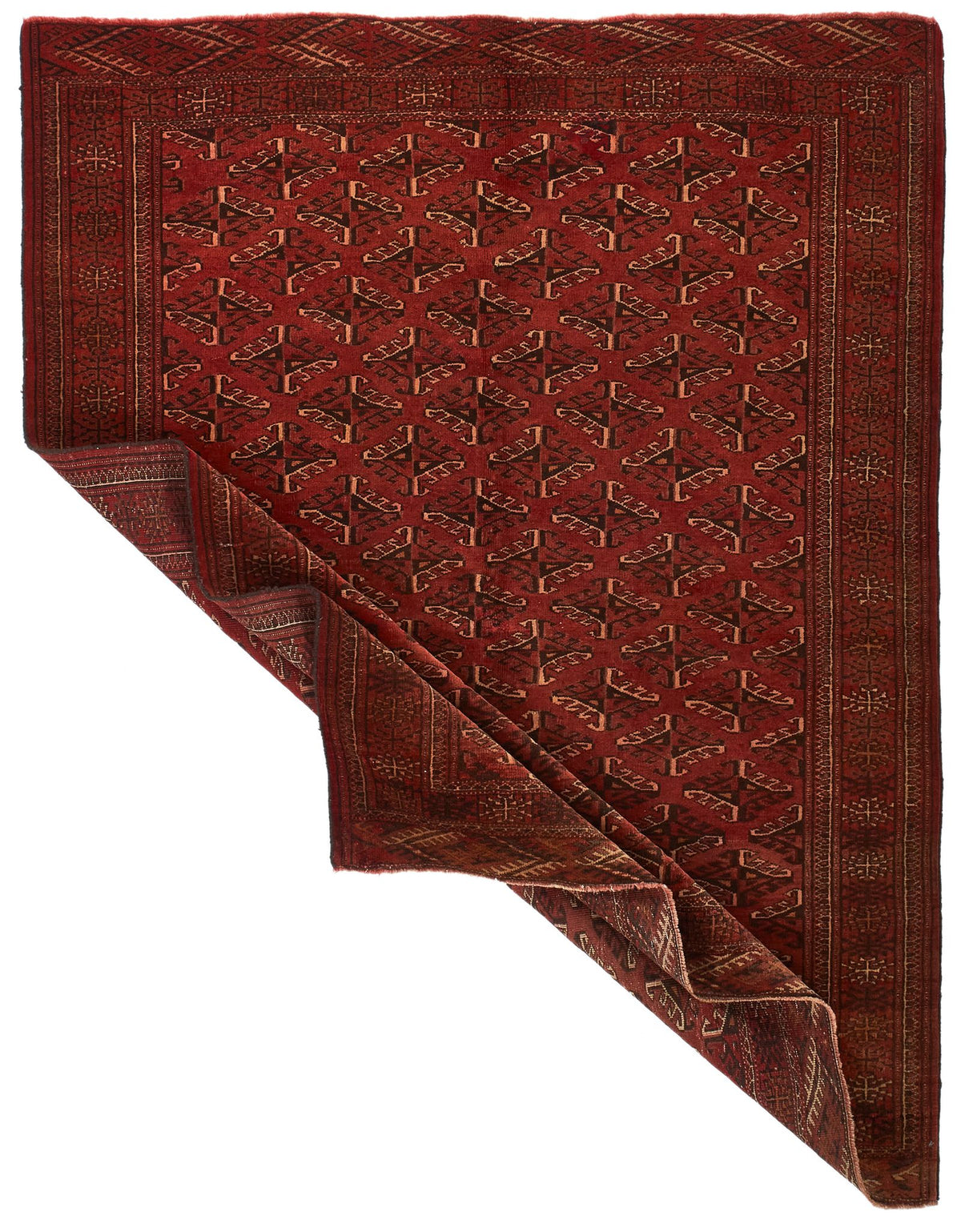 5x6 Red and Rust Anatolian Traditional Rug