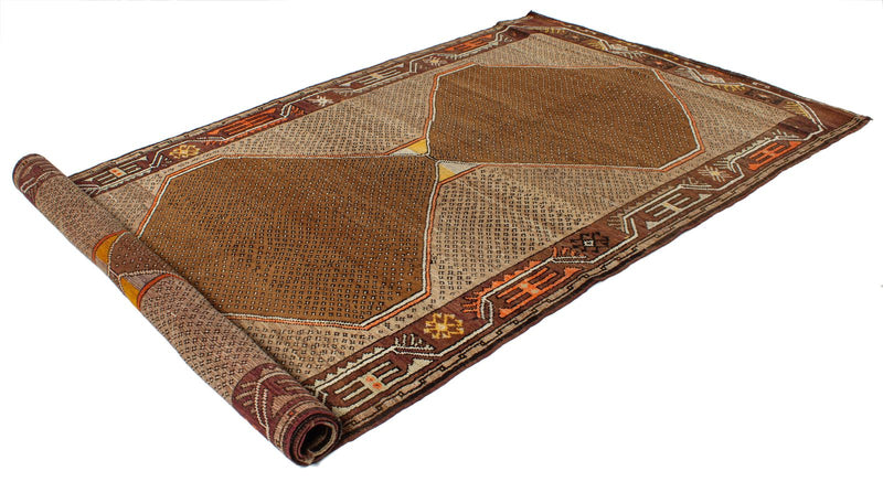 6x13 Camel and Brown Turkish Tribal Runner