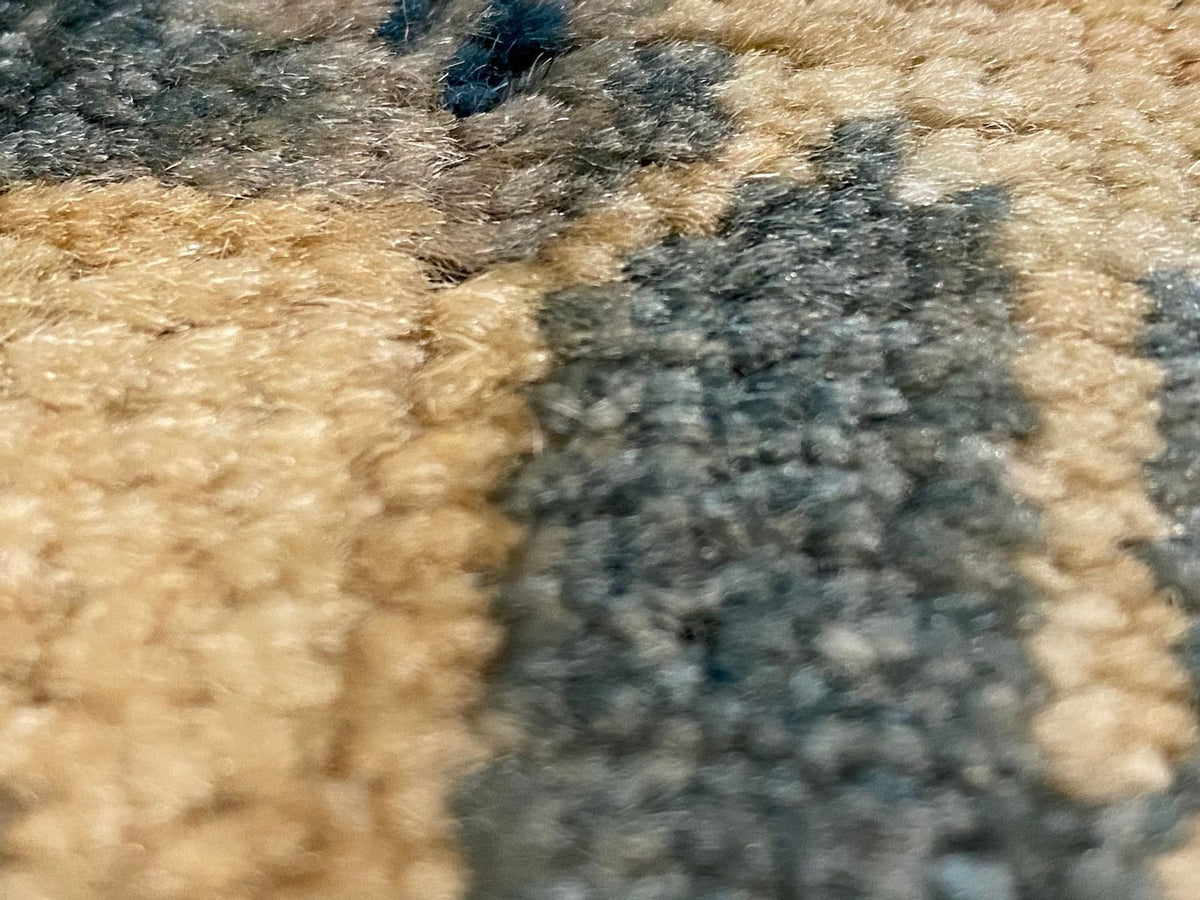 9x12 Blue and Beige Turkish Oushak Rug