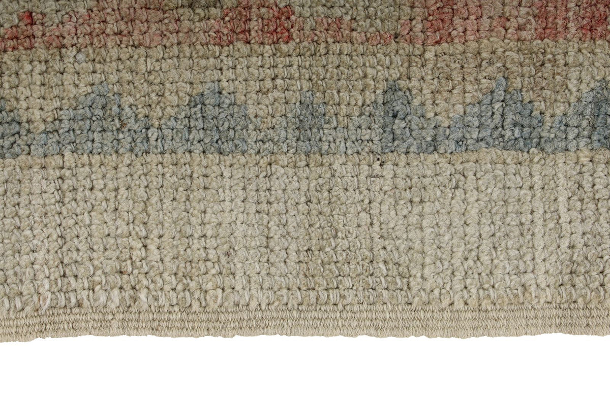8x10 Ivory and Rust Turkish Oushak Rug