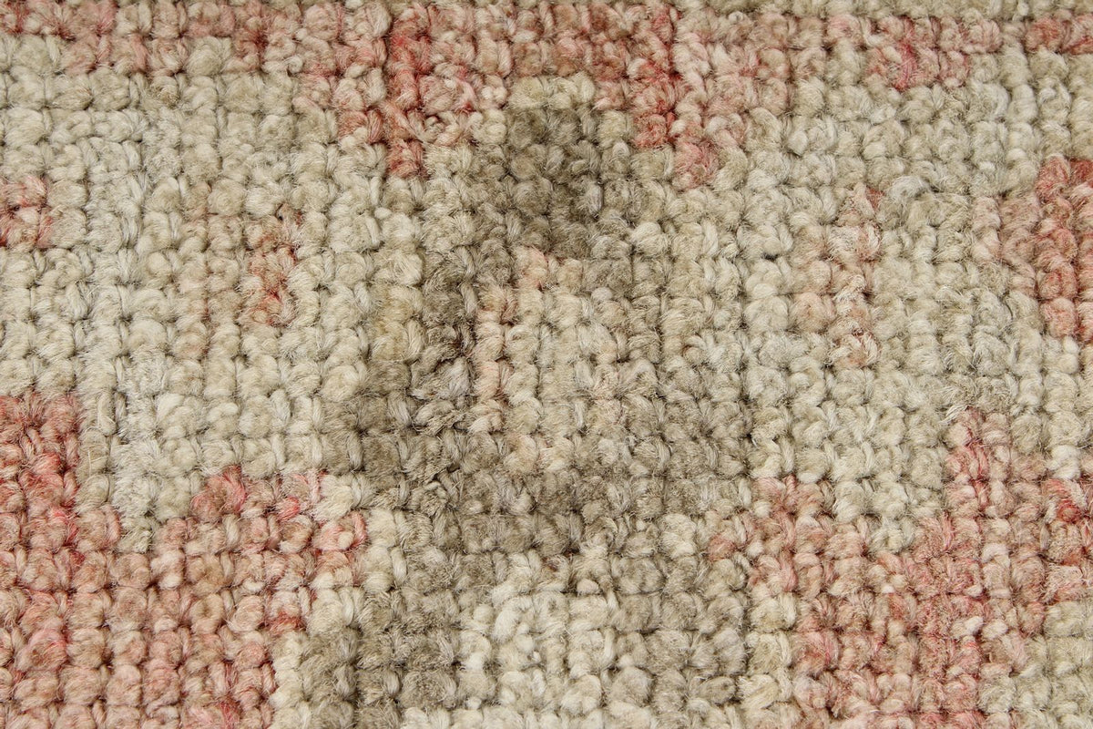 8x10 Ivory and Rust Turkish Oushak Rug