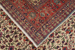 7x9 Ivory and Red Turkish Traditional Rug