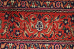 7x9 Ivory and Red Turkish Traditional Rug