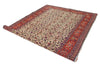 7x9 Ivory and Red Turkish Traditional Rug